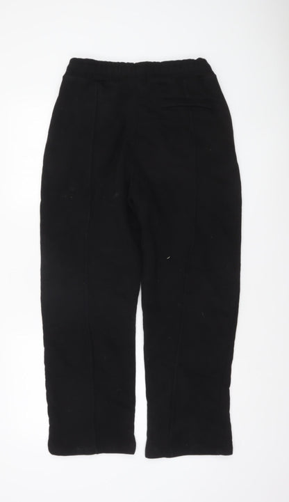 Bershka Womens Black Jogger Trousers Size 10 Cotton Blend