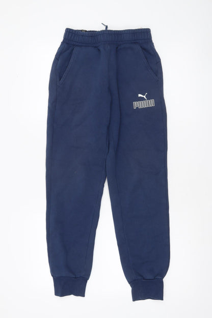 Puma Men's Blue XS Regular Fit Fleece Sweatpants