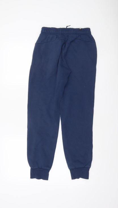 Puma Men's Blue XS Regular Fit Fleece Sweatpants