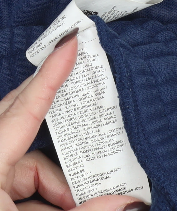 Puma Men's Blue XS Regular Fit Fleece Sweatpants