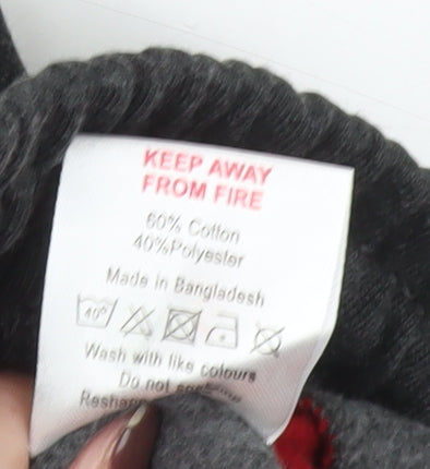 Manchester United Men's Grey Red Sweatpants XL Joggers Cotton Blend