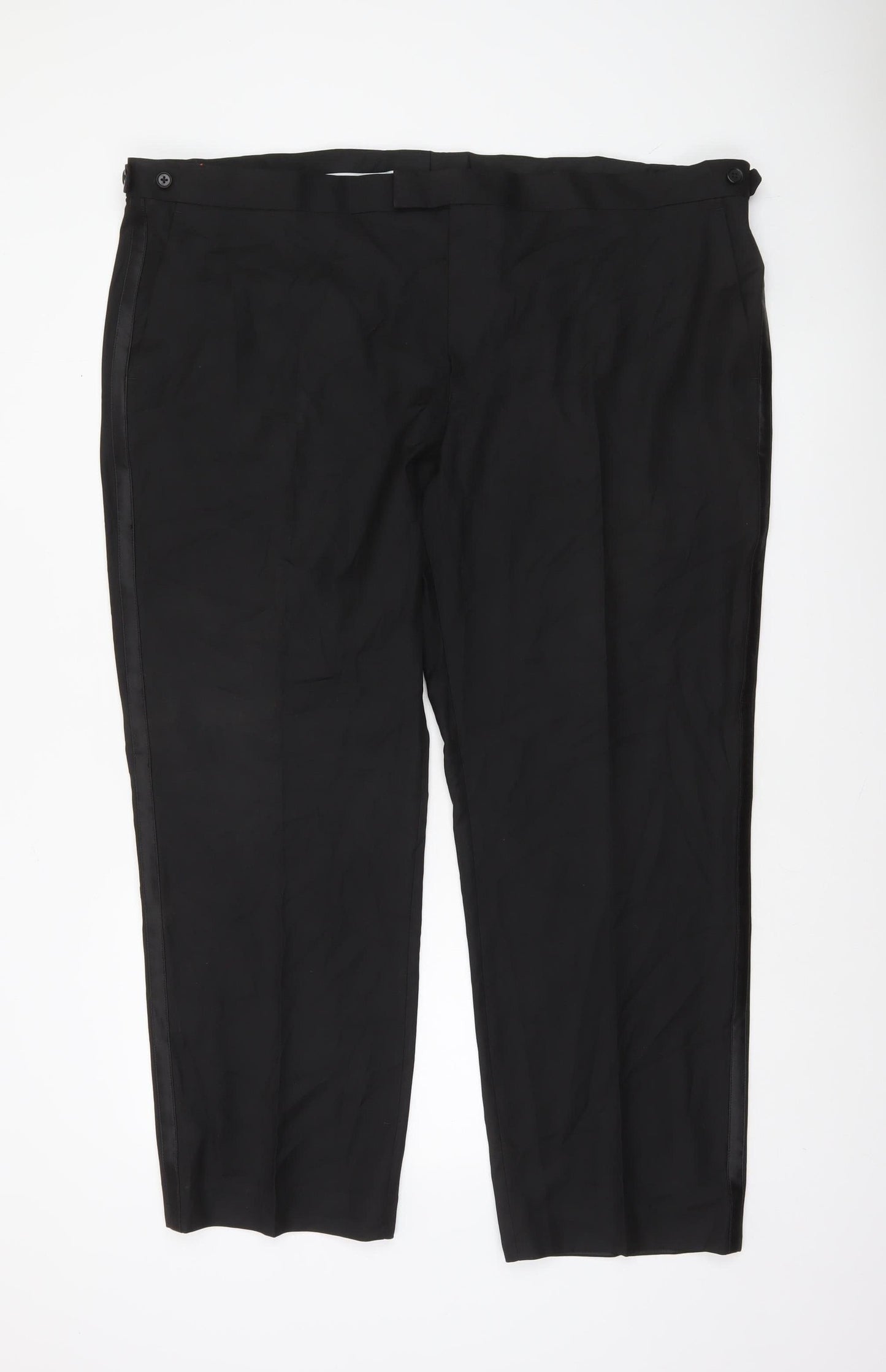 Marks and Spencer Men's Black Regular Fit Dress Pants 46S