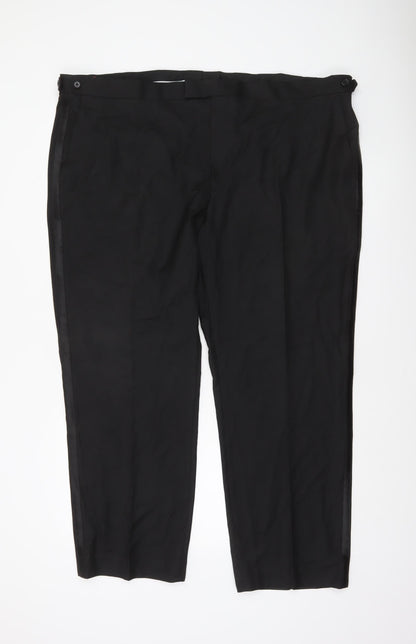 Marks and Spencer Men's Black Regular Fit Dress Pants 46S