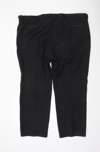 Marks and Spencer Men's Black Regular Fit Dress Pants 46S