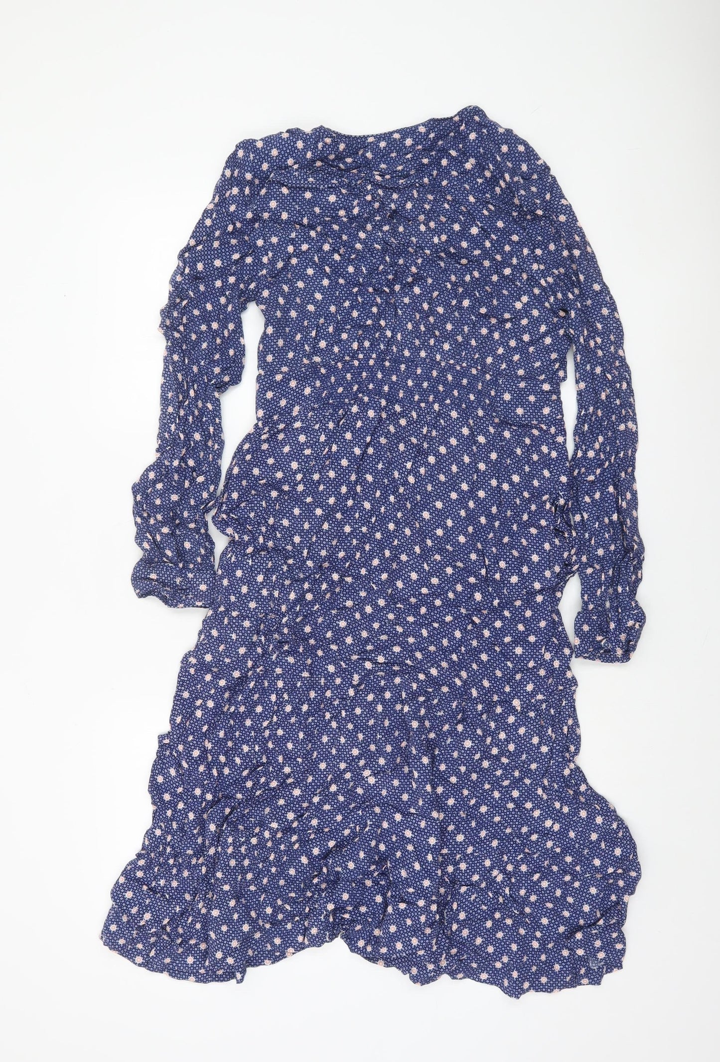 Marks and Spencer Per Una Blue Floral Fit & Flare Dress Women Size 10