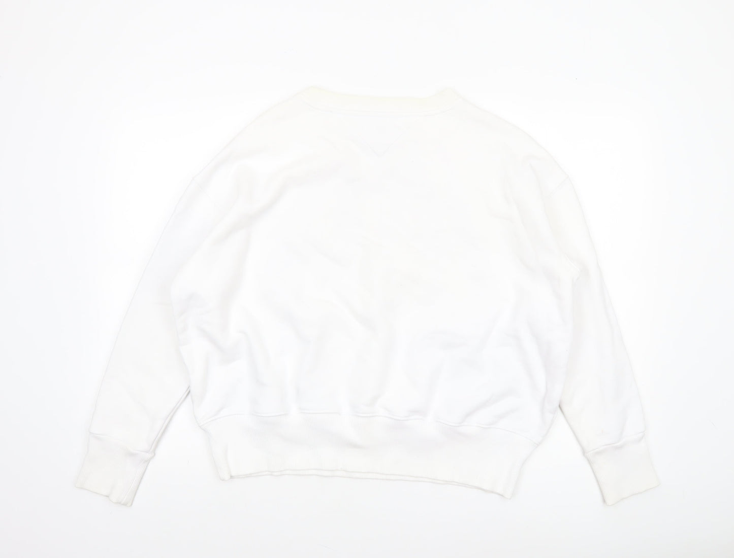 Womens UK Size M Tommy Jeans White Pullover Sweatshirt