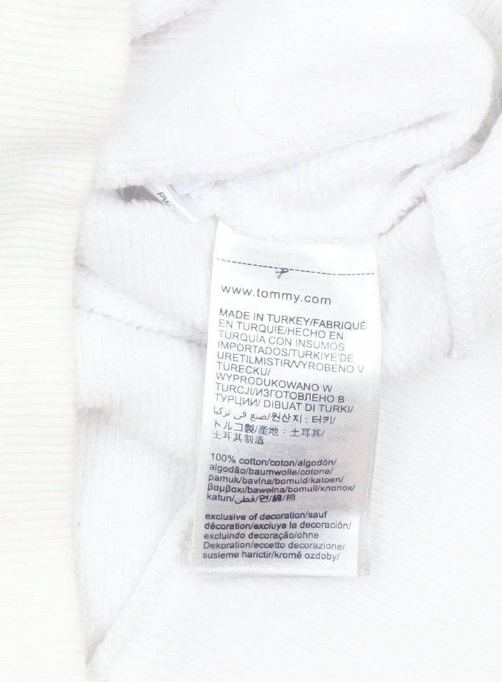 Womens UK Size M Tommy Jeans White Pullover Sweatshirt