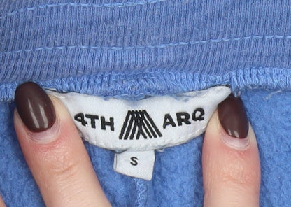 4TH ARQ Men Blue Jogger Sweatpants S Elastic Waist Cuffed Fleece