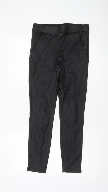 River Island Women Black Size 14 Skinny Jegging Trousers