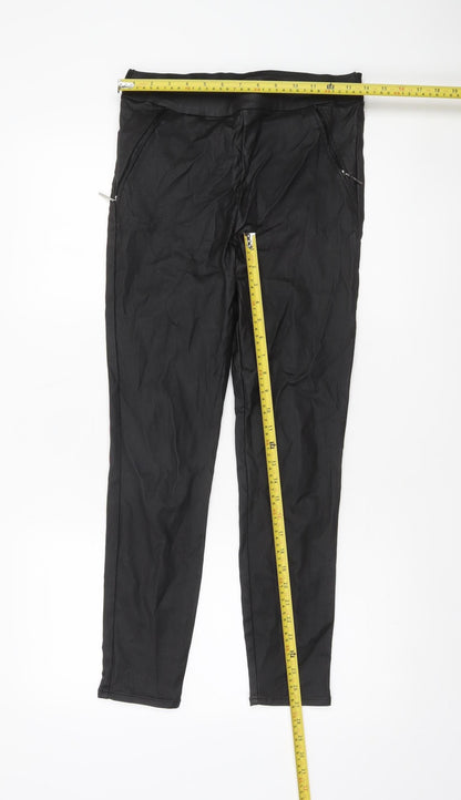 River Island Women Black Size 14 Skinny Jegging Trousers