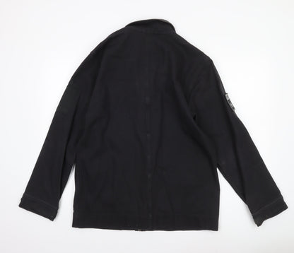 Adidas Men’s Black Military Jacket Size S Cotton Canvas Zip Button