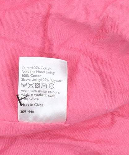 John Lewis Girls Multicoloured Floral Hooded Cotton Rain Coat Age 8