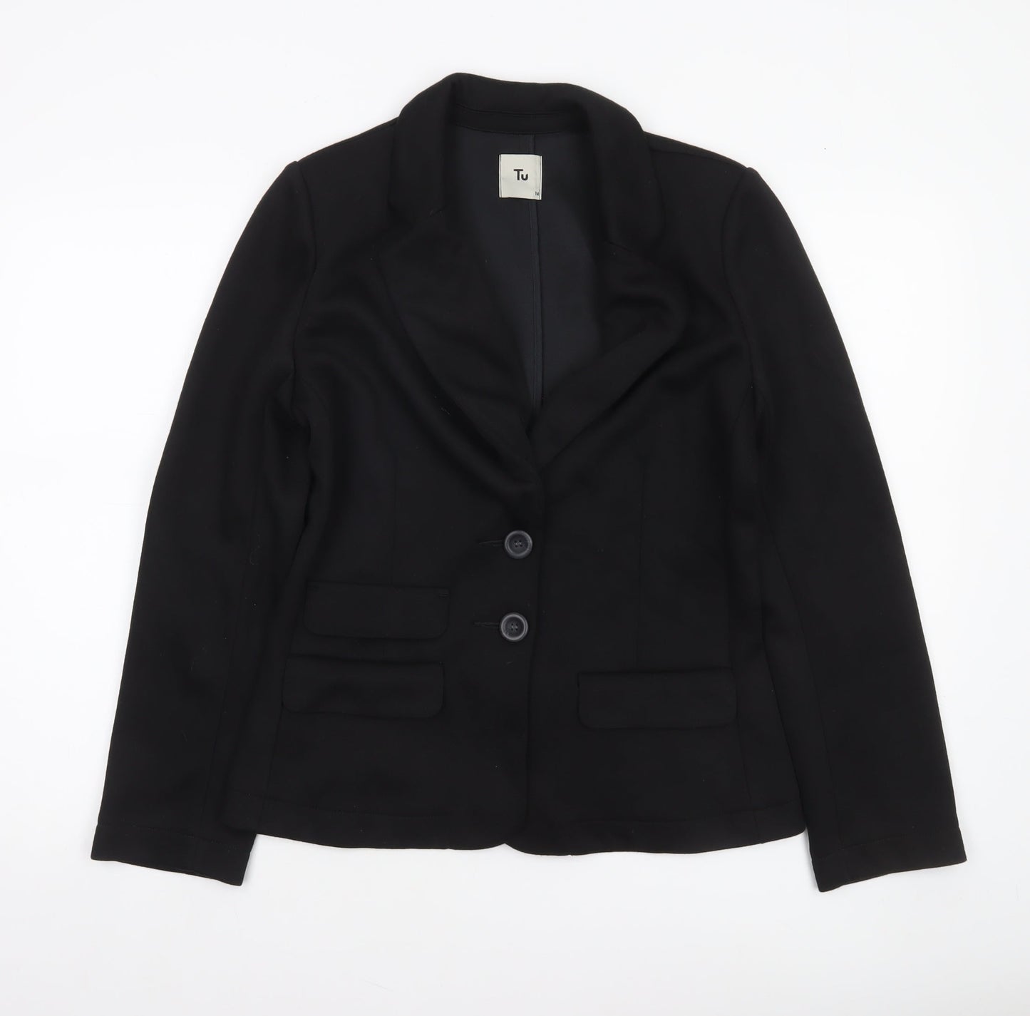 Tu Women’s Black Size 14 Single Breasted Blazer Jacket