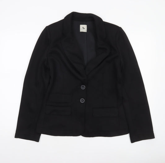 Tu Women’s Black Size 14 Single Breasted Blazer Jacket
