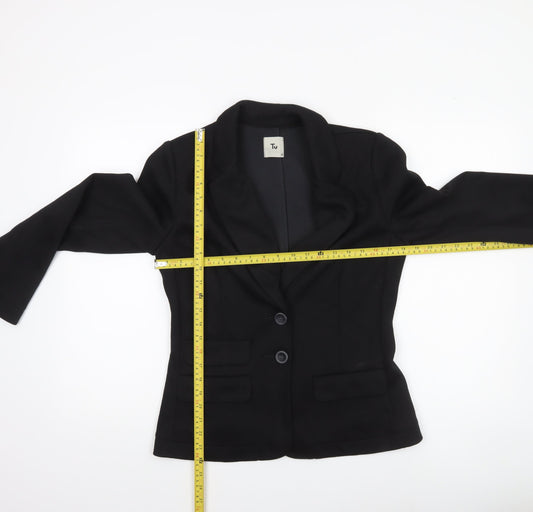 Tu Women’s Black Size 14 Single Breasted Blazer Jacket