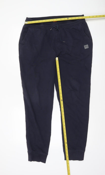 Hugo Boss Men’s Navy Blue Jogger Sweatpants Size L Cotton Blend