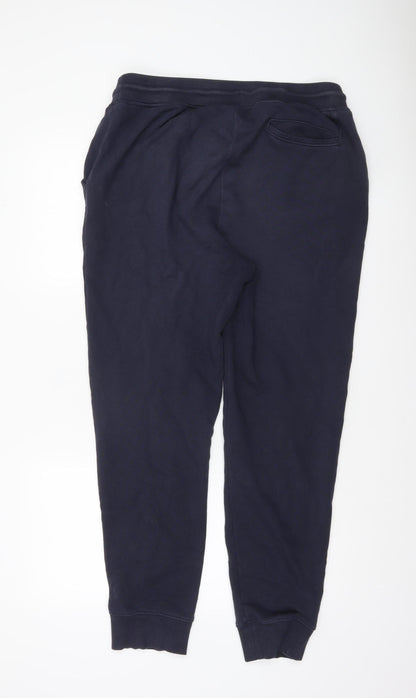Hugo Boss Men’s Navy Blue Jogger Sweatpants Size L Cotton Blend