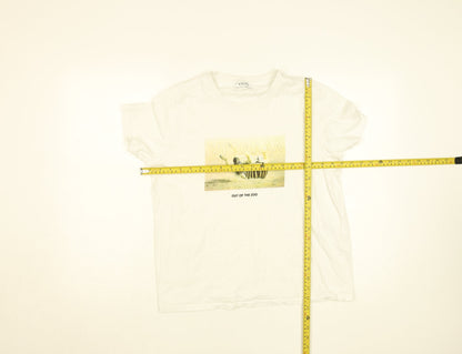 Womens UK Size L Pieces White Basic T-Shirt