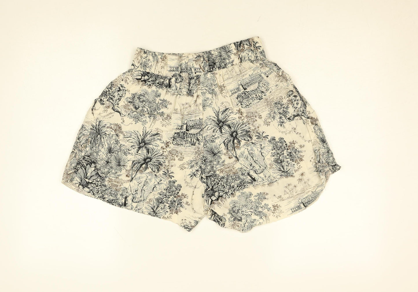 Womens UK Size 8 C&A Regular Fit Paperbag Shorts