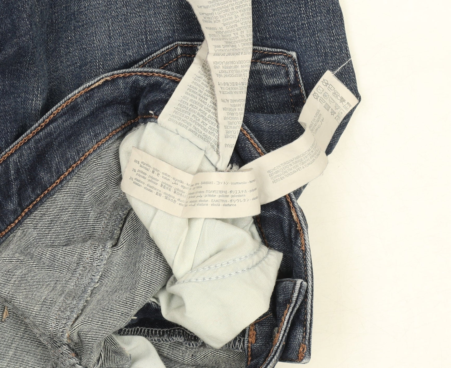 ZARA Womens Blue Slim Fit Mid Rise Skinny Jeans Size 10