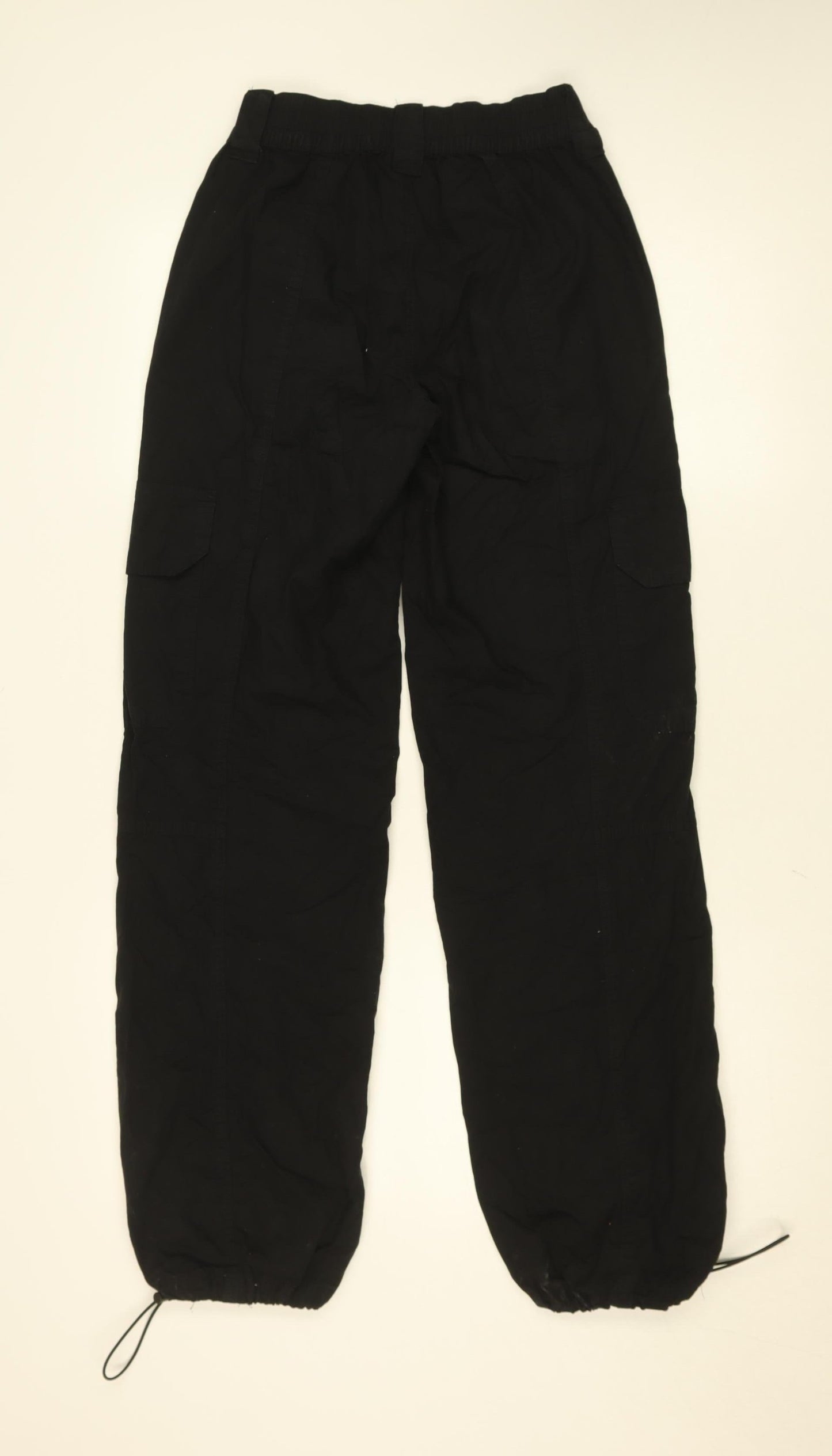 Denim Co. Women's Black Cargo Trousers Size 4 Elastic Waist