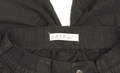 Denim Co. Women's Black Cargo Trousers Size 4 Elastic Waist