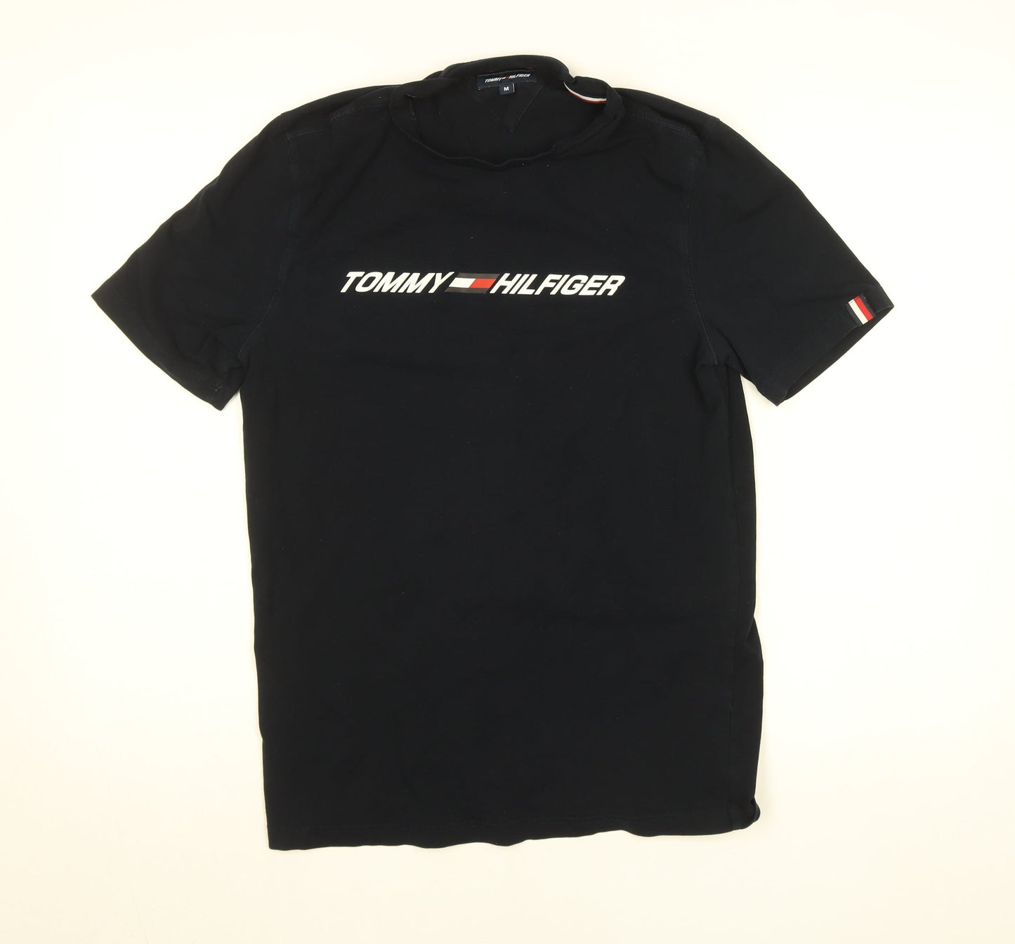 Tommy Hilfiger Men's Black Crew Neck Short Sleeve T-Shirt M