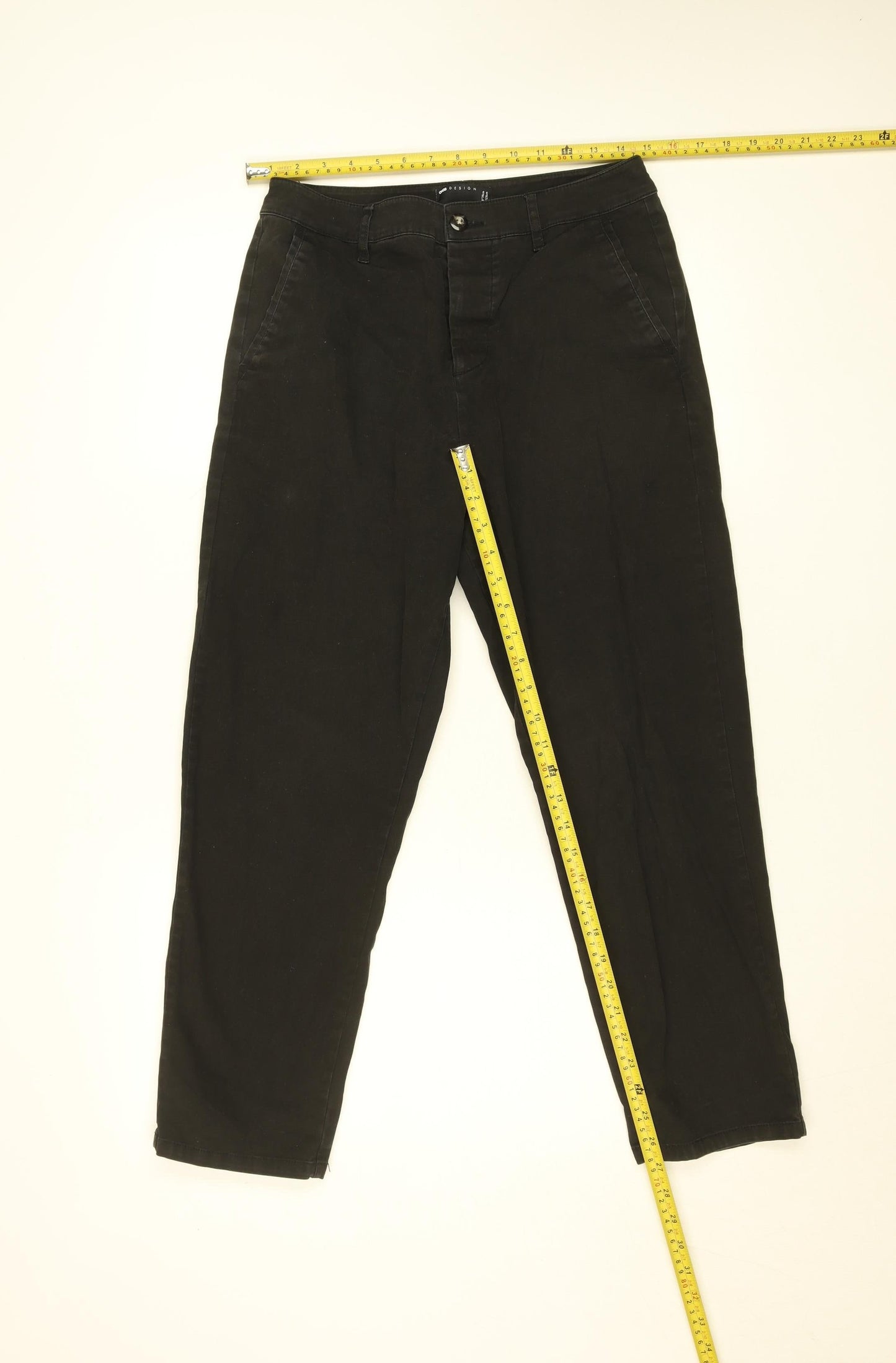 ASOS Design Men's Black Chino Trousers W29 L30 Slim Fit