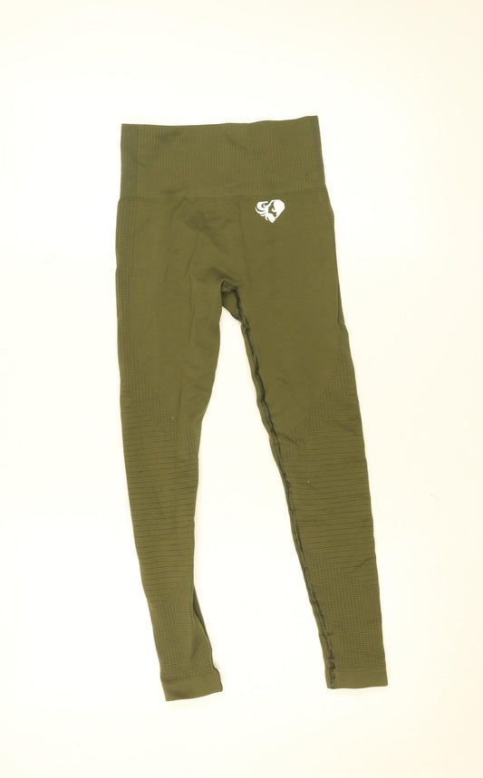 Womens UK Size XS Women's Best Athletic Fit Leggings Green Leggings