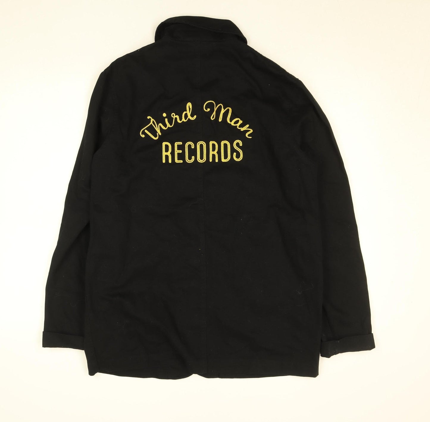 AS Colour Men's Black Cotton Music Embroidered Work Jacket Medium