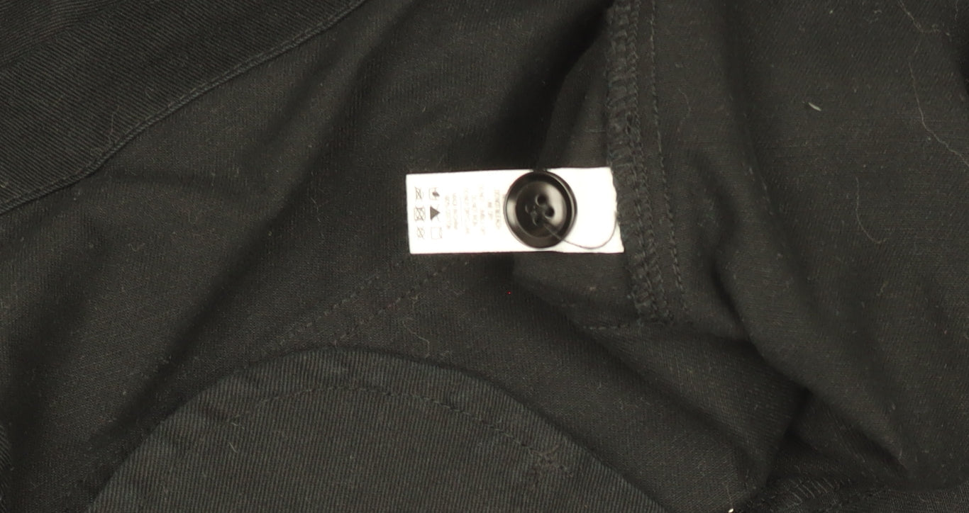 AS Colour Men's Black Cotton Music Embroidered Work Jacket Medium