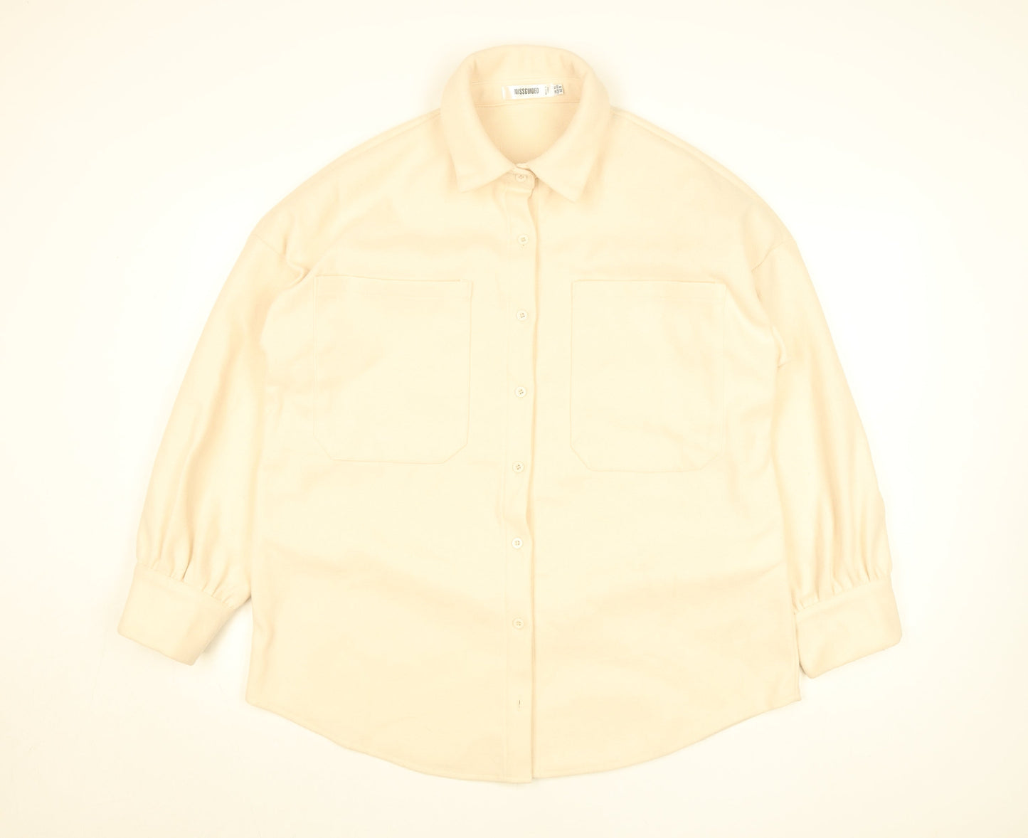 Womens UK Size 12 Missguided Beige Basic Jacket