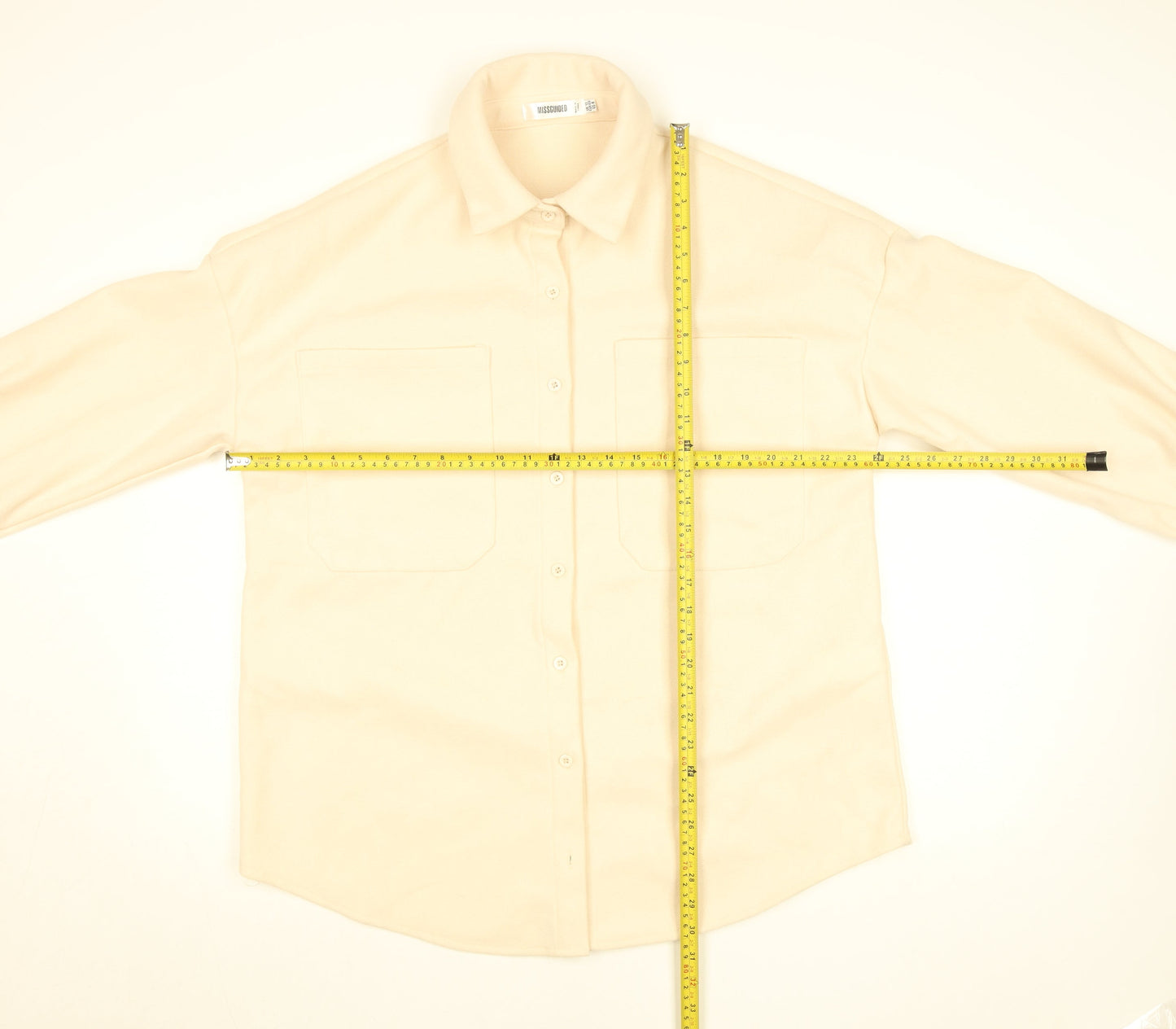Womens UK Size 12 Missguided Beige Basic Jacket