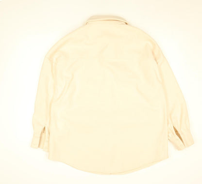 Womens UK Size 12 Missguided Beige Basic Jacket