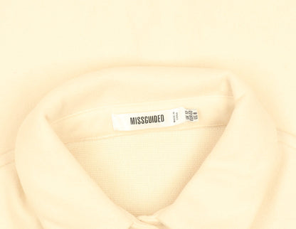 Womens UK Size 12 Missguided Beige Basic Jacket