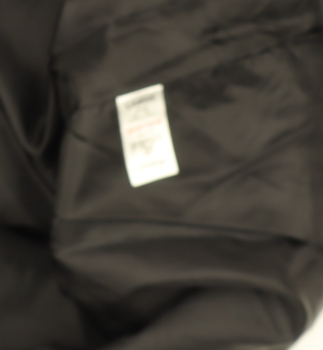 George Men’s Black L Quilted Polyester Jacket with Zip & Button Fastening