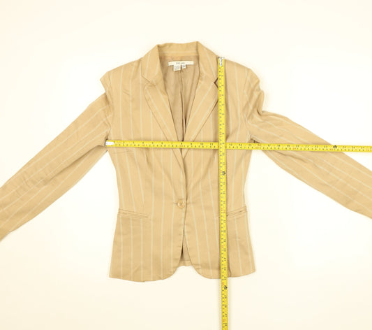 Womens UK Size 8 Zara Beige Basic Jacket