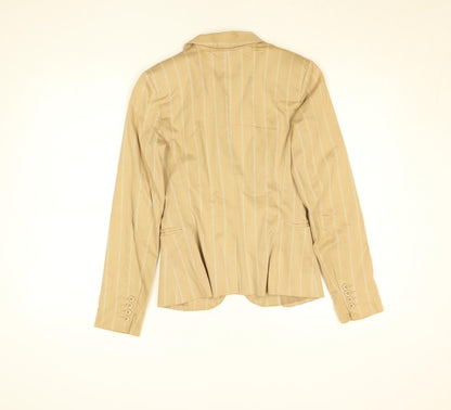Womens UK Size 8 Zara Beige Basic Jacket