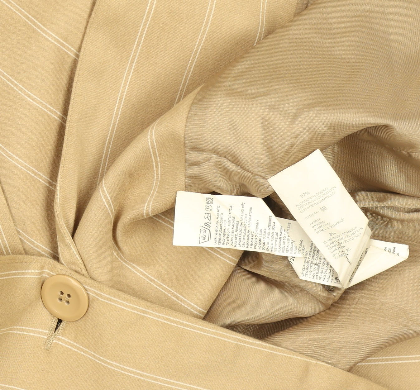 Womens UK Size 8 Zara Beige Basic Jacket