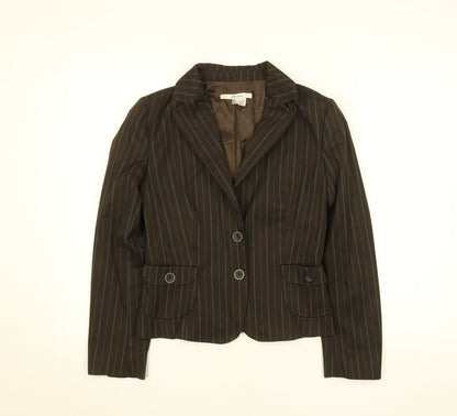 Womens UK Size S Zara Brown Basic Jacket