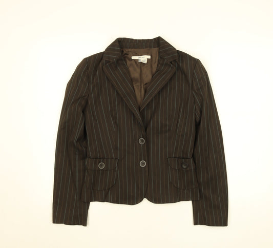 Womens UK Size S Zara Brown Basic Jacket