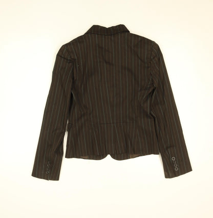 Womens UK Size S Zara Brown Basic Jacket