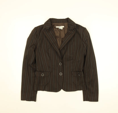 Womens UK Size S Zara Brown Basic Jacket