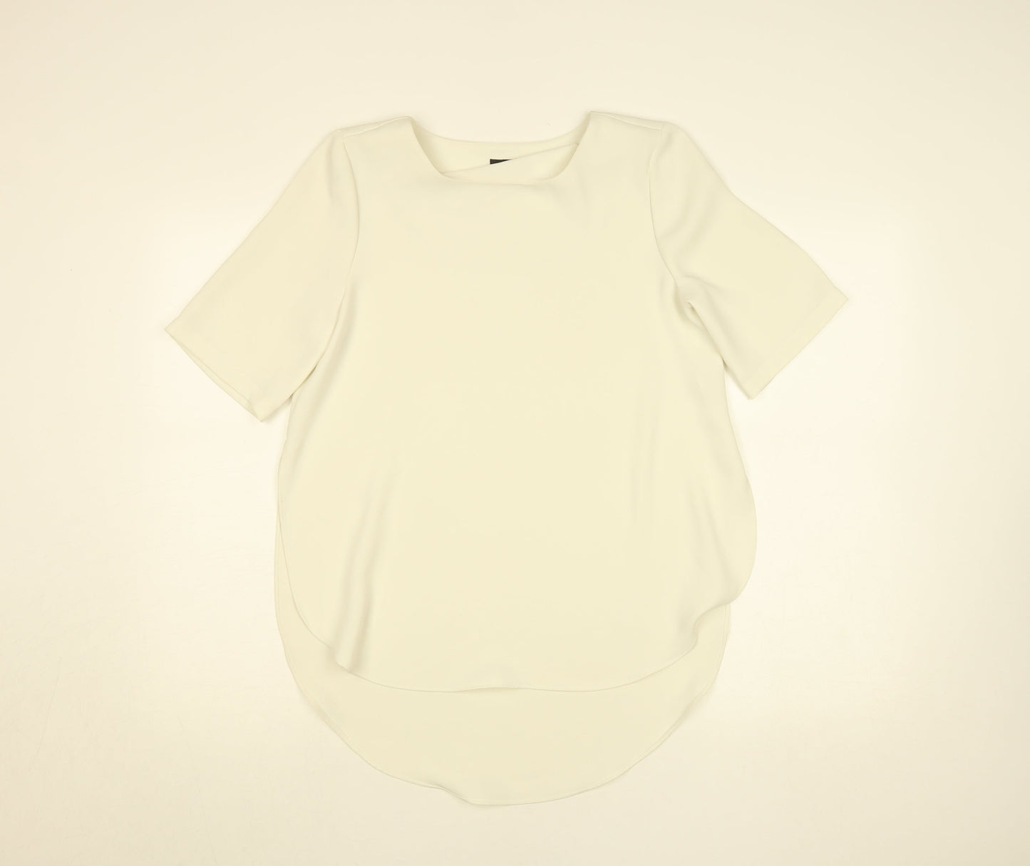 Womens UK Size 8 Topshop Ivory Basic Blouse