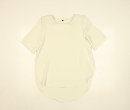 Womens UK Size 8 Topshop Ivory Basic Blouse
