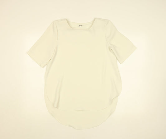 Womens UK Size 8 Topshop Ivory Basic Blouse