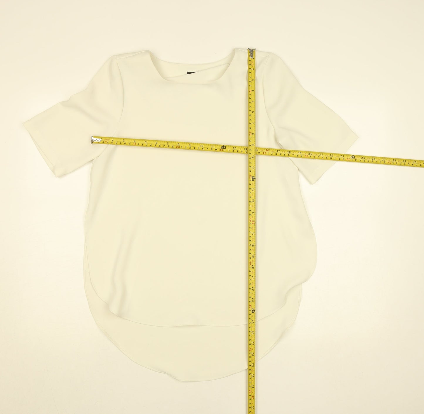 Womens UK Size 8 Topshop Ivory Basic Blouse