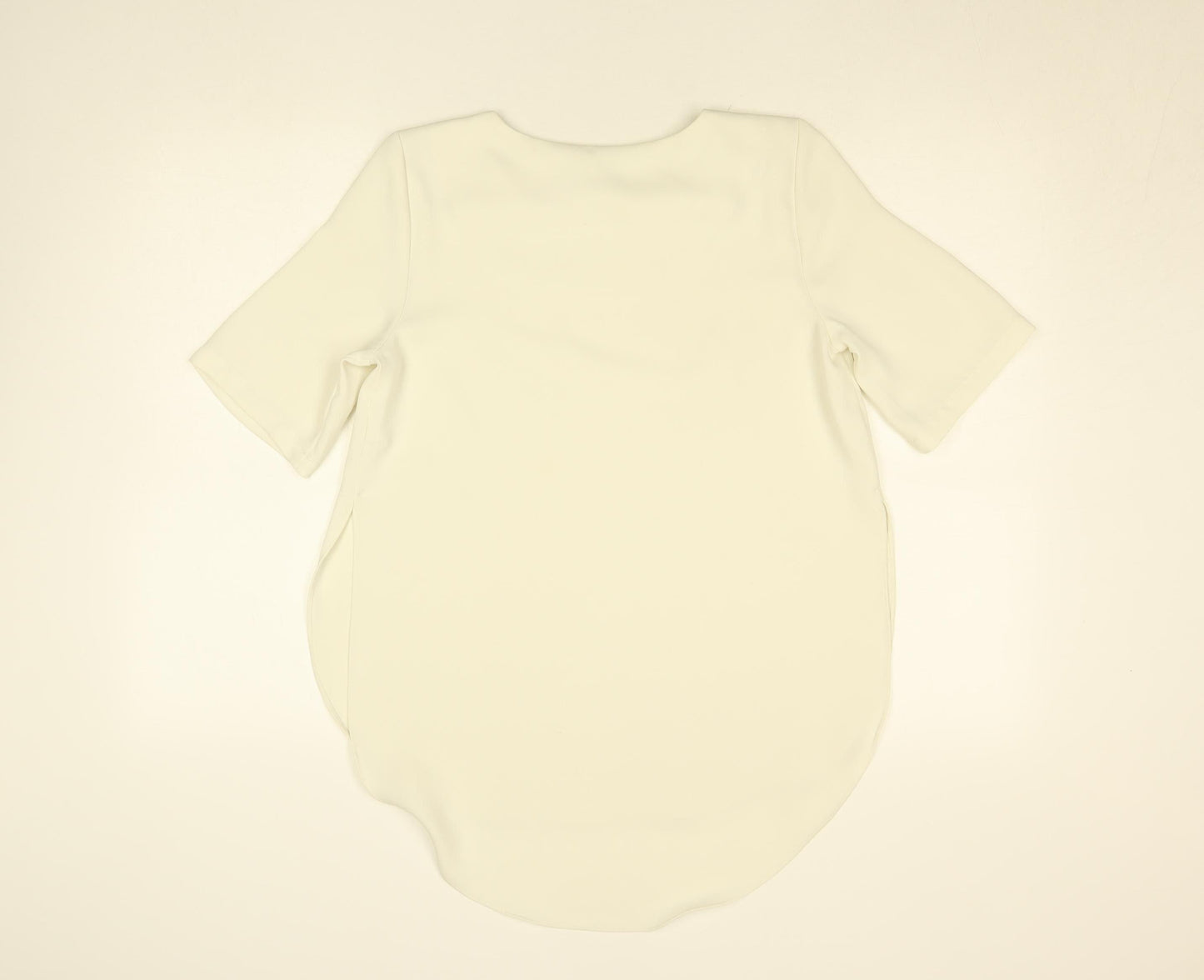 Womens UK Size 8 Topshop Ivory Basic Blouse