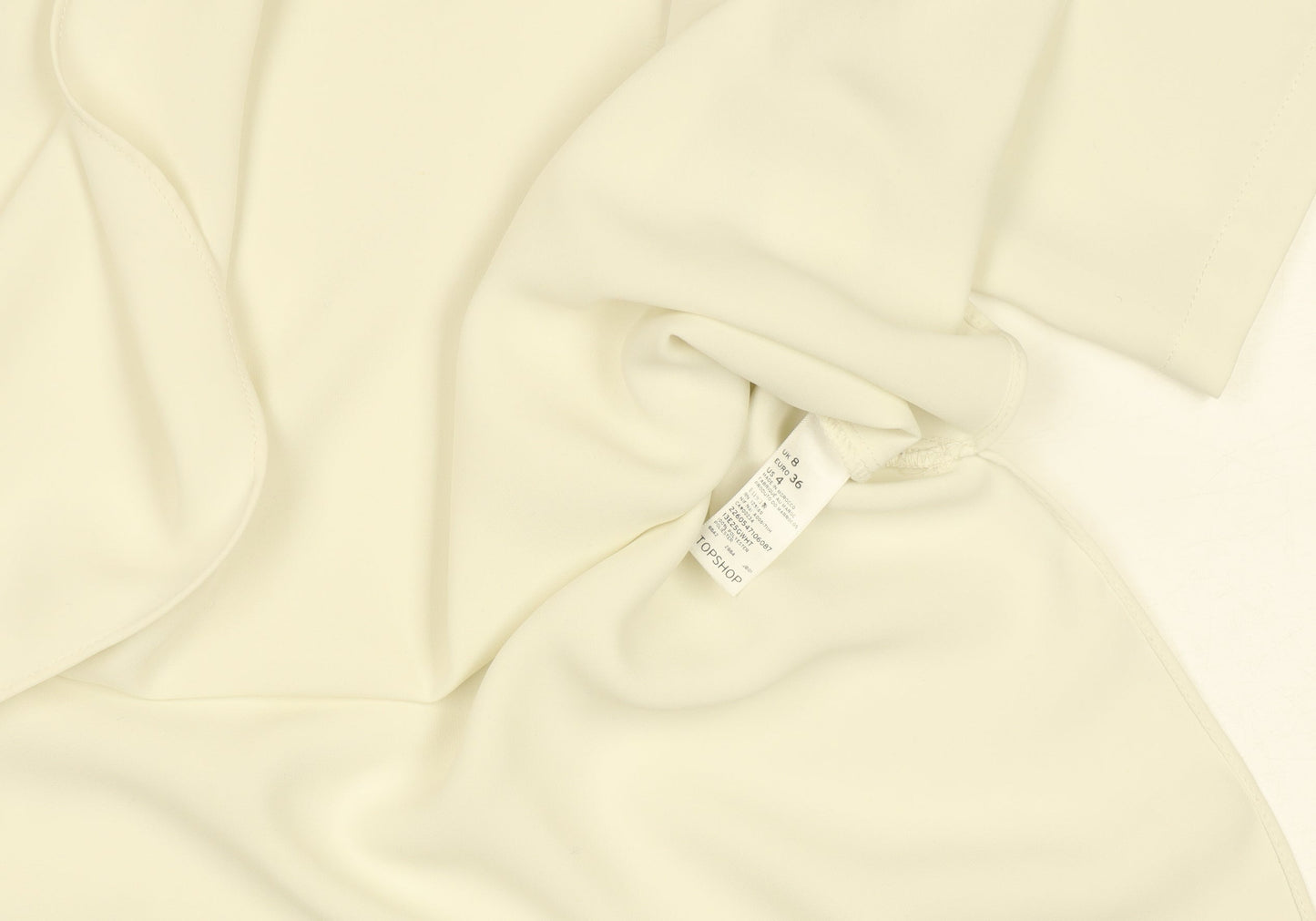 Womens UK Size 8 Topshop Ivory Basic Blouse