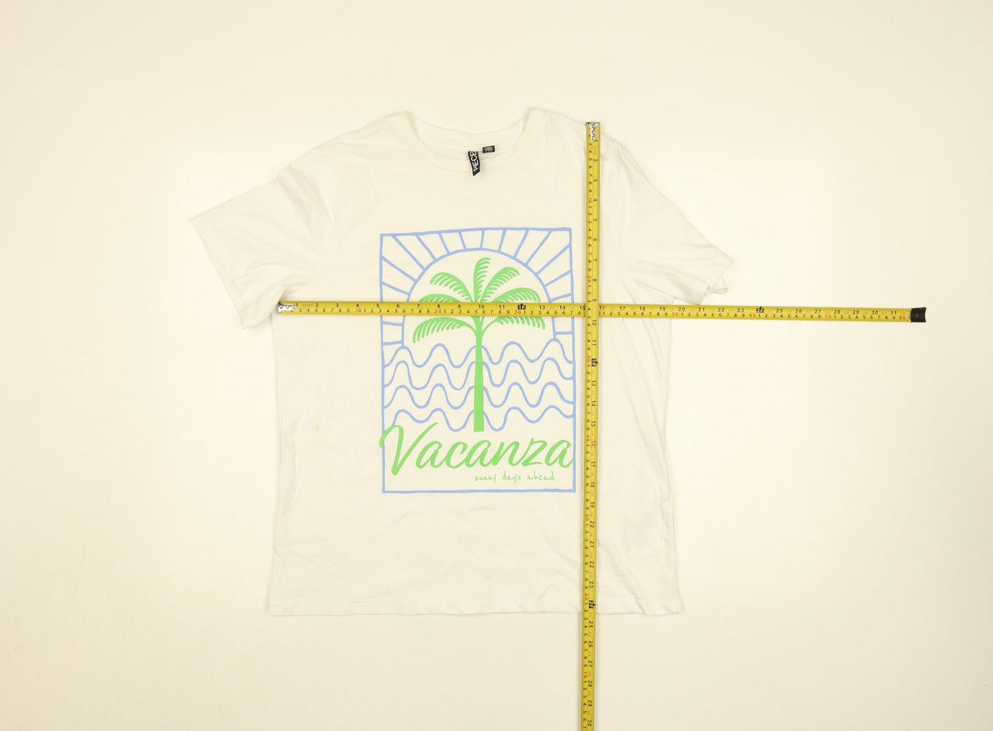 Womens UK Size S Pieces White Basic T-Shirt